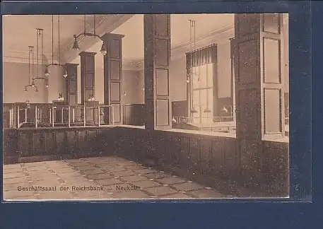 AK Geschäftssaal der Reichsbank - Neukölln 1930