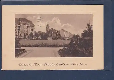 AK Charlottenburg - Westend Reichskanzler Platz - Kaiser Damm 1917