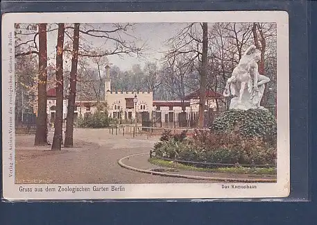 AK Gruss aus dem Zoologischen Garten Berlin Das Kameelhaus 1910