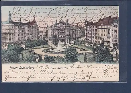 AK Berlin Schöneberg Victoria Luise Platz 1904