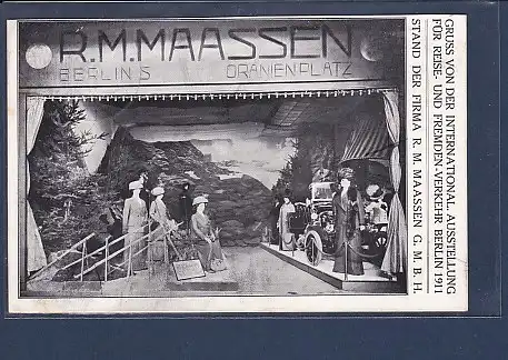 AK Gruss von der International.Ausstellung Berlin Firma R.M.Maassen 1911