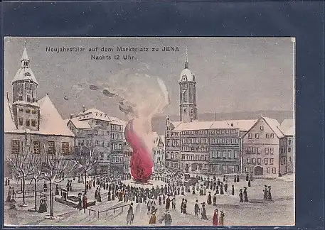 AK Neujahrsfeier auf dem Marktplatz zu Jena 1903