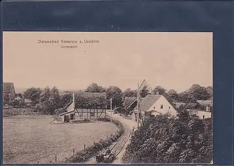 AK Ostseebad Koserow a. Usedom Dorfansicht 1920