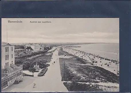 AK Warnemünde Ausblick vom Leuchtturm 1920