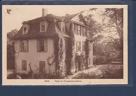 AK Jena Partie im Prinzessinnen Garten 1910