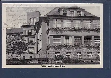 AK Städt. Krankenhaus Zittau 1941