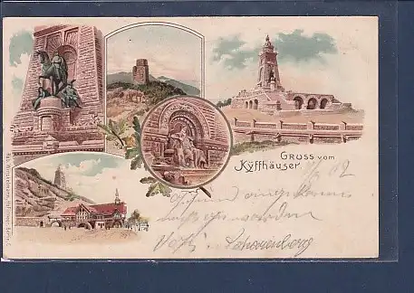 AK Gruss aus Kyffhäuser 5.Ansichten 1902