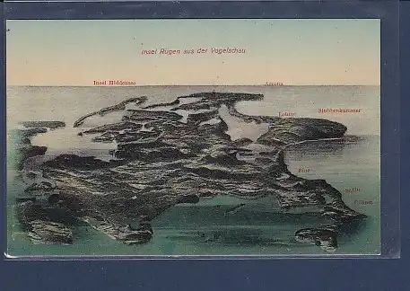 AK Insel Rügen aus der Vogelschau 1920
