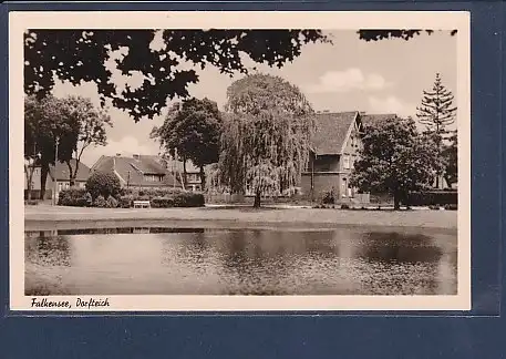 AK Falkensee Dorfteich 1957