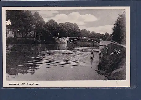 AK Zehdenick, Alte Kampbrücke 1950