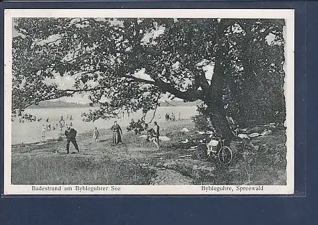 AK Badestrand am Byhleguhrer See Byhleguhre, Spreewald 1928