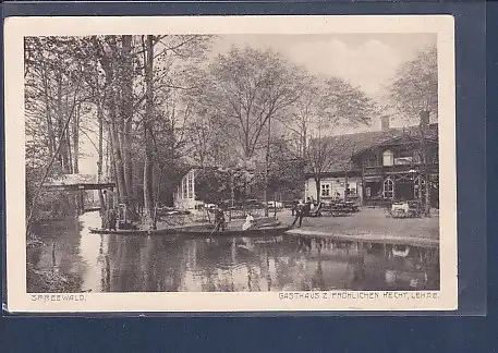 AK Spreewald Gasthaus z. Fröhlichen Hecht, Lehde 1910