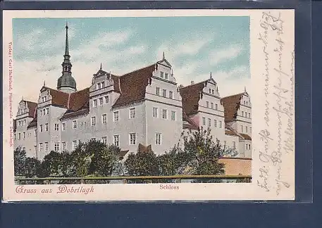 AK Gruss aus Dobrilugk Schloss 1904