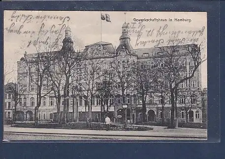 AK Gewerkschaftshaus in Hamburg 1910