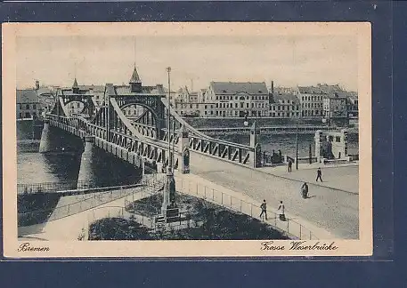 AK Bremen Grosse Weserbrücke 1924