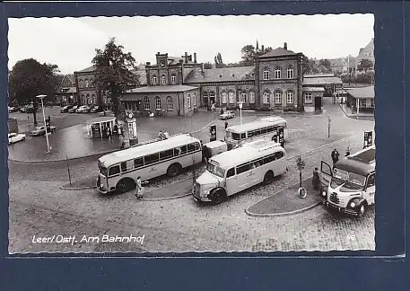 AK Leer/Ostf. Am Bahnhof 1960