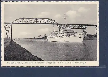 AK Nord.Ostsee-Kanal, Hochbrücke bei Hochdonn 1950