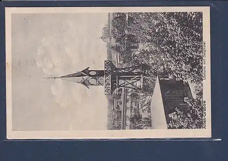 AK Alten Grabow Uhrturm mit Berghotel 1917