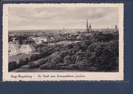 AK Burg-Magdeburg - Die Stadt vom Bismarckturm gesehen 1942