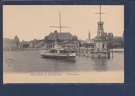 AK Konstanz a. Bodensee Hafenpartie 1920