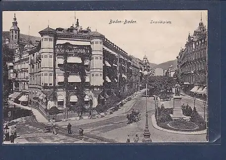 AK Baden Baden Leopoldsplatz 1920
