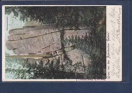 AK Gruss aus den Adersbacher Felsen! Riesenhandschuh 1901
