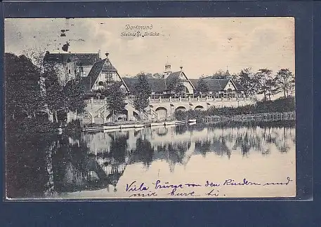 AK Dortmund Steinerne Brücke 1913