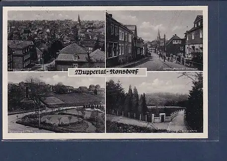 AK Wuppertal - Ronsdorf 4.Ansichten Lüttringhauser Strasse 1956