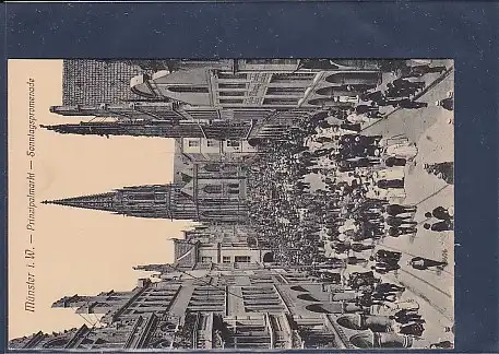 AK Münster i.W. Prinzipalmarkt - Sonntagspromenade1909