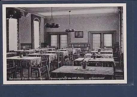 AK Ostseebad Graal Müritz Genesungsheim der VAB Berlin - Speisesaal 1960