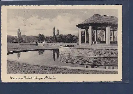 AK Wiesbaden Herbert Anlage am Bahnhof 1939
