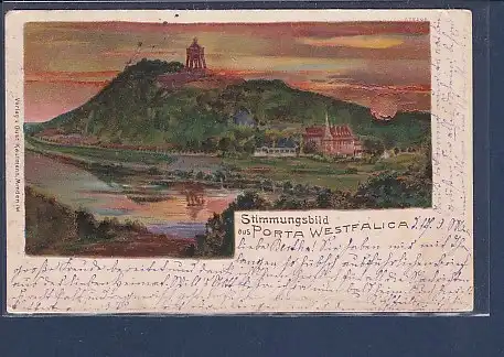 AK Stimmungsbild aus Porta Westfalica 1903