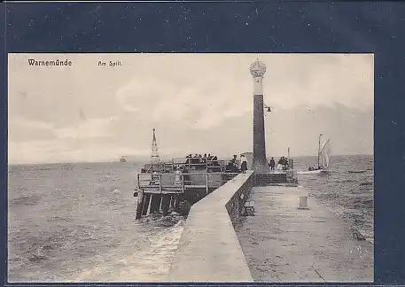 AK Warnemünde Am Spill 1920