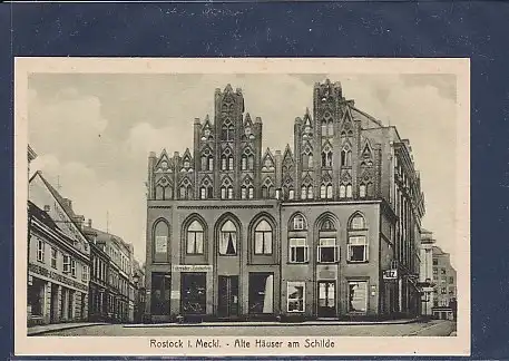 AK Rostock i. Meckl. - Alte Häuser am Schilde 1920