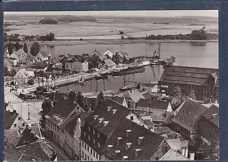 AK Wolgast Blick auf den Hafen 1980