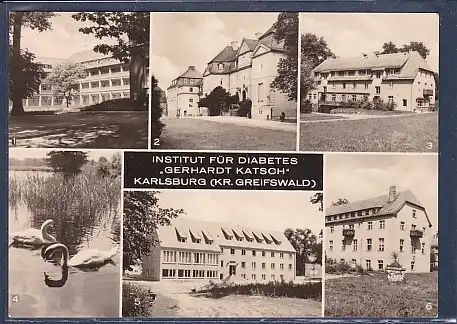 AK Institut Für Diabetes Gerhardt Katsch Karlsburg ( Kr. Greifswald) 6.Ansichten 1971