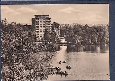 AK Karl Marx Stadt Hochhaus am Schloßteich 1963