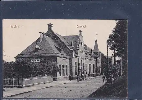 AK Apolda Bahnhof 1919