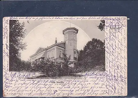 AK Arnstadt Villa Marlitt 1902