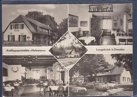 AK Ausflugsgaststätte Hofewiese Langebrück b. Dresden 5.Ansichten 1964