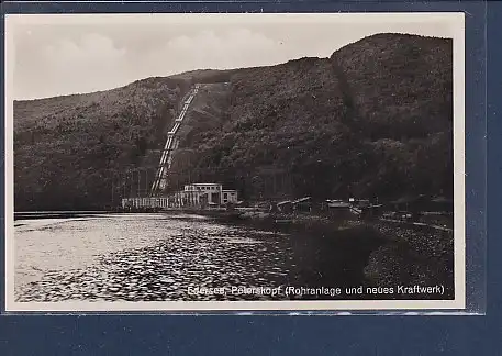 AK Edersee, Peterskopf ( Rohranlage und neues Kraftwerk) 1940