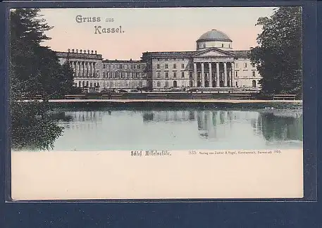 AK Gruss aus Kassel Schloß Wilhelmshöhe 1900