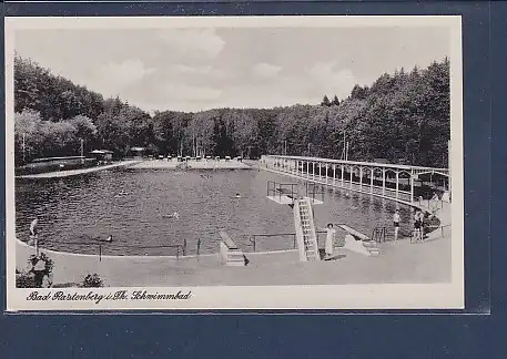 AK Bad Rastenberg i. Th. Schwimmbad 1950