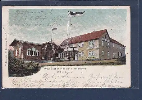 AK Preussischer Hof auf d. Inselsberg 1906