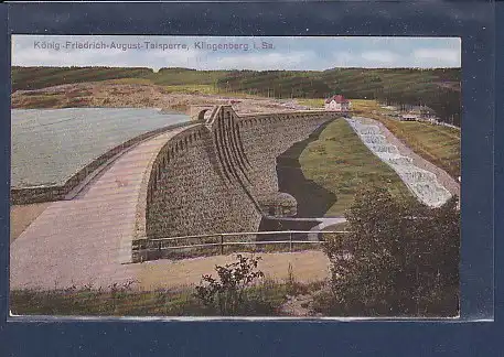 AK König Friedrich August Talsperre, Klingenberg i. Sa. 1910