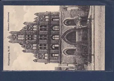 AK Königsberg, N.-M. Rathaus ( Rückseite) 1930