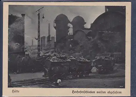 AK Unser Oberschlesien Hütte Hochofenschlacken werden abgefahren 1940