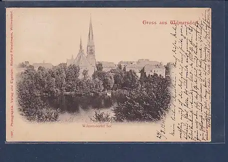 AK Gruss aus Wilmersdorf Wilmersdorfer See 1900