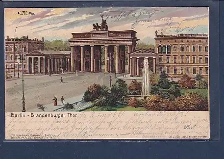 AK Berlin - Brandenburger Thor 1901