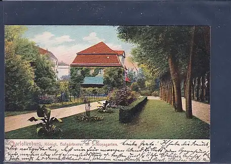 AK Charlottenburg, Königl. Hofgärtnerei im Schlossgarten 1904